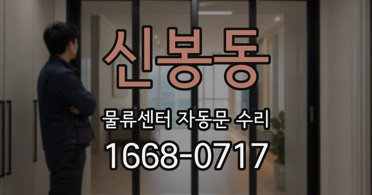 신봉동 물류센터 자동문 수리