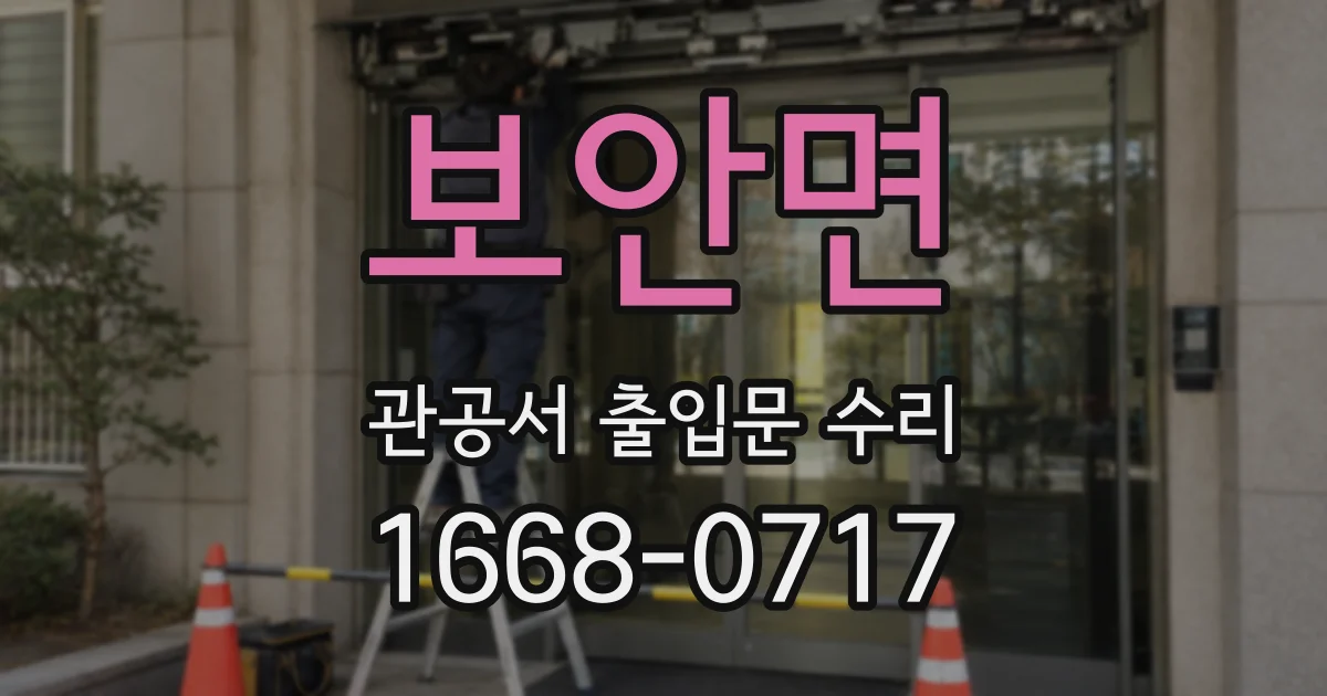 보안면 관공서 출입문 수리