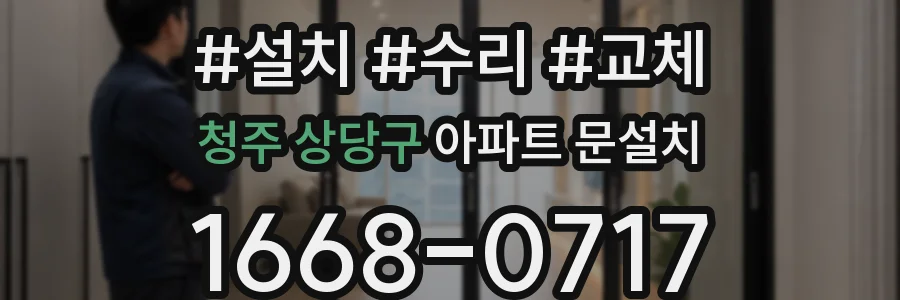 청주 상당구 아파트 문설치
