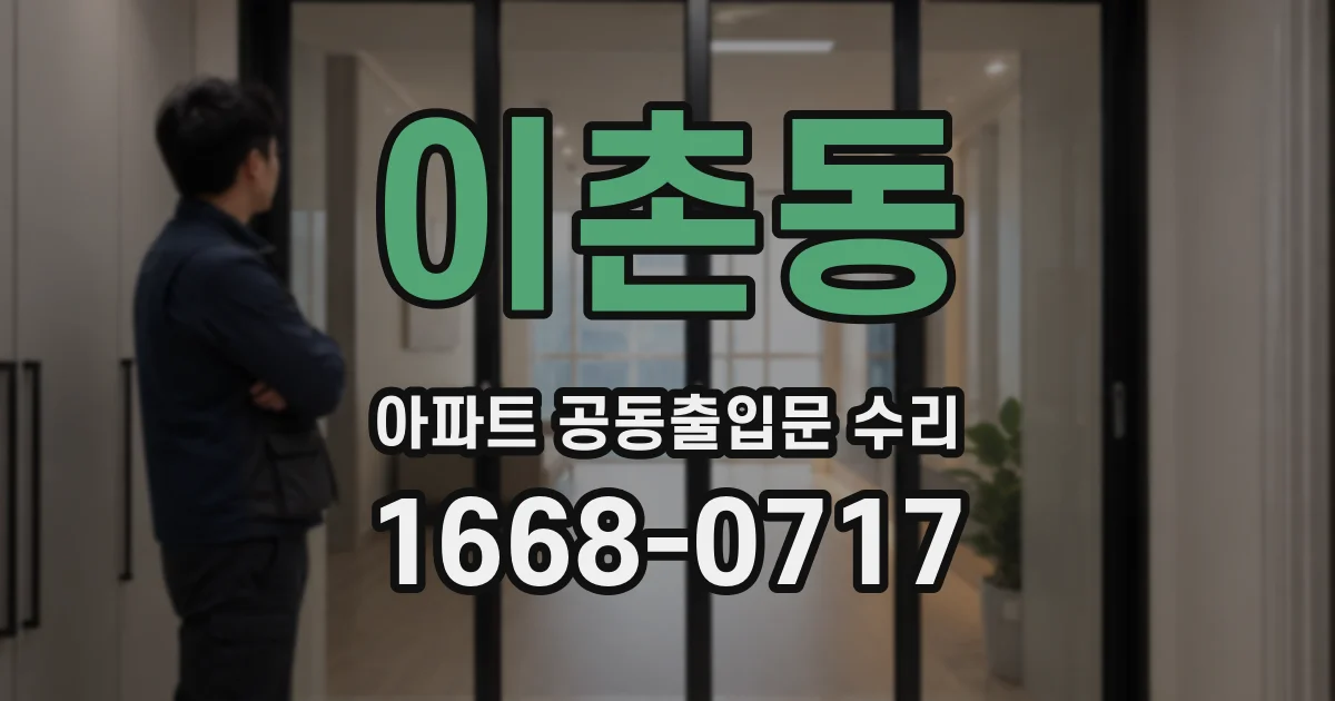 이촌동 아파트 공동출입문 수리