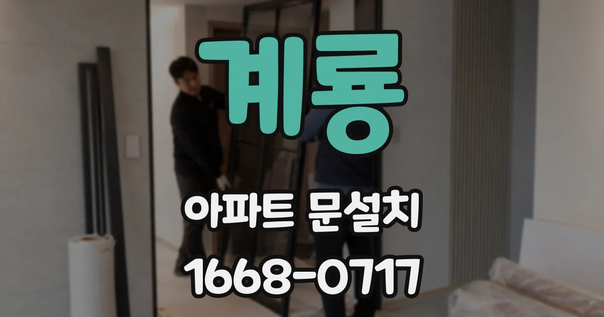 계룡 아파트 문설치