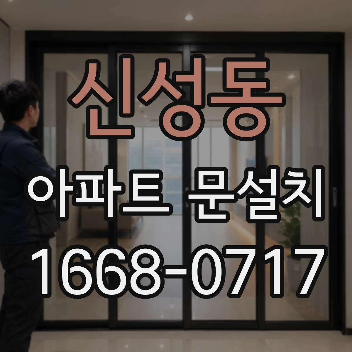 신성동 아파트 문설치