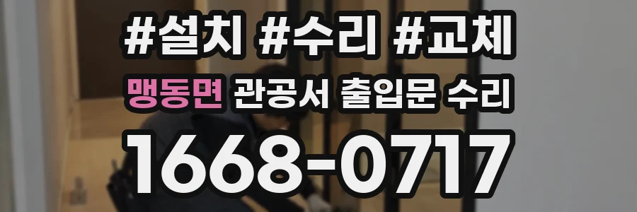 맹동면 관공서 출입문 수리