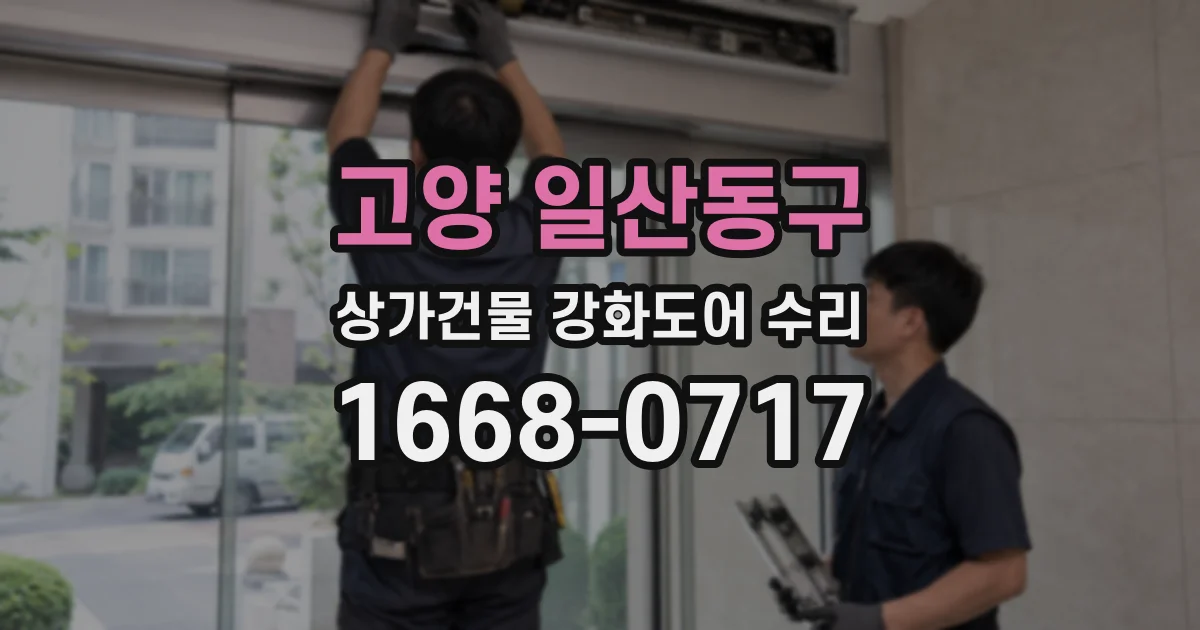 고양 일산동구 상가건물 강화도어 수리