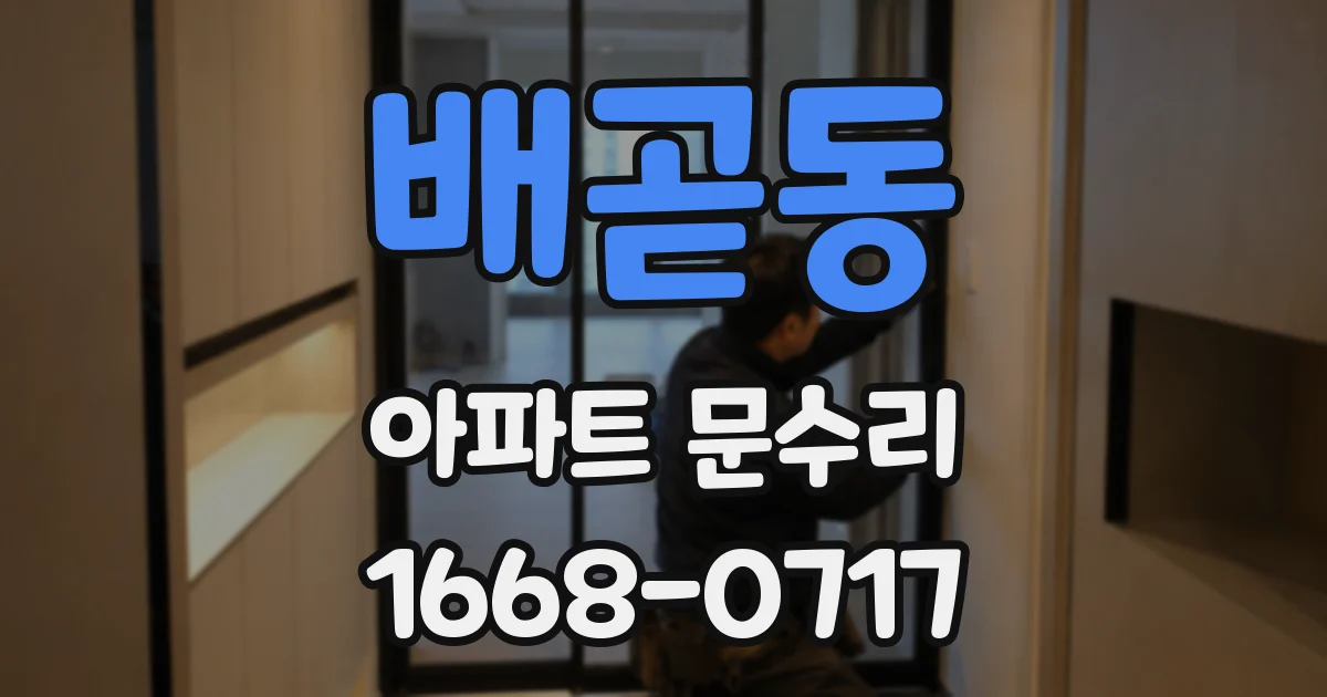 배곧동 아파트 문수리