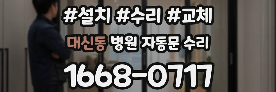 대신동 병원 자동문 수리