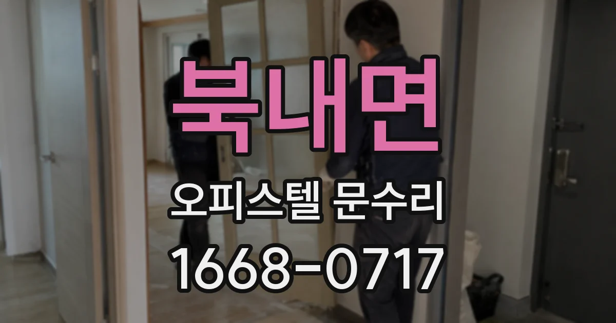 북내면 오피스텔 문수리