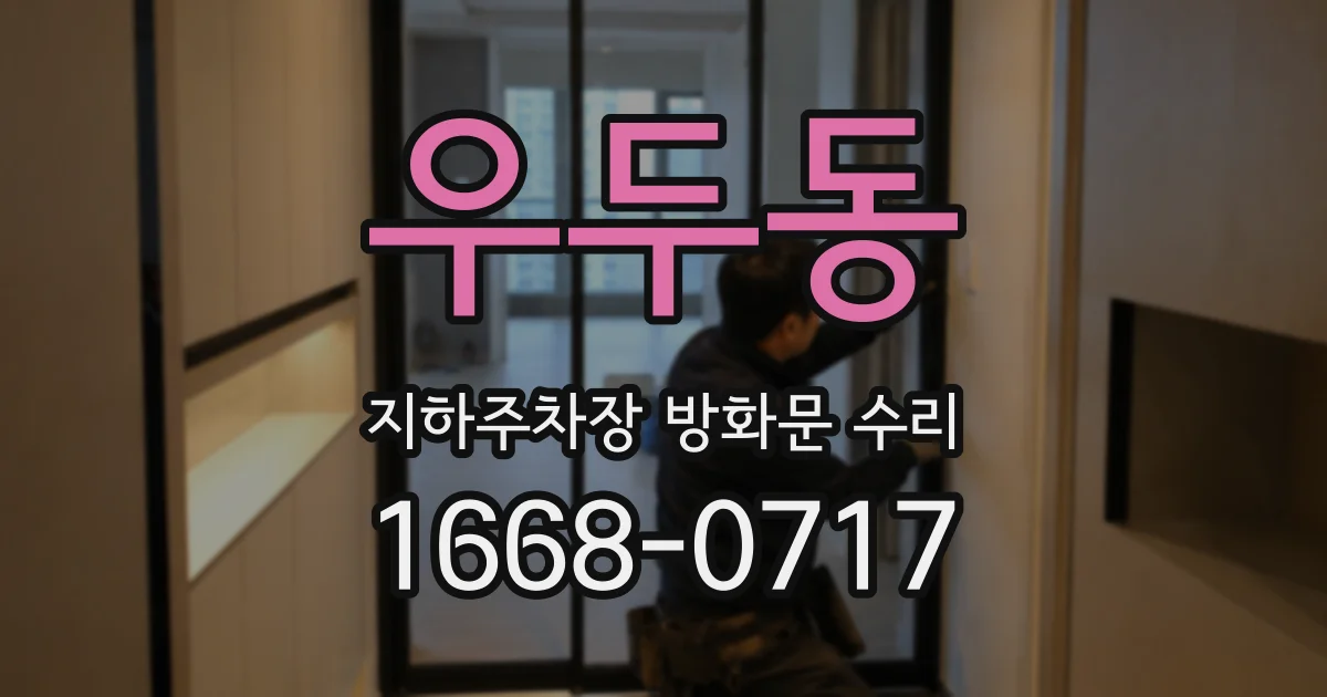 우두동 지하주차장 방화문 수리