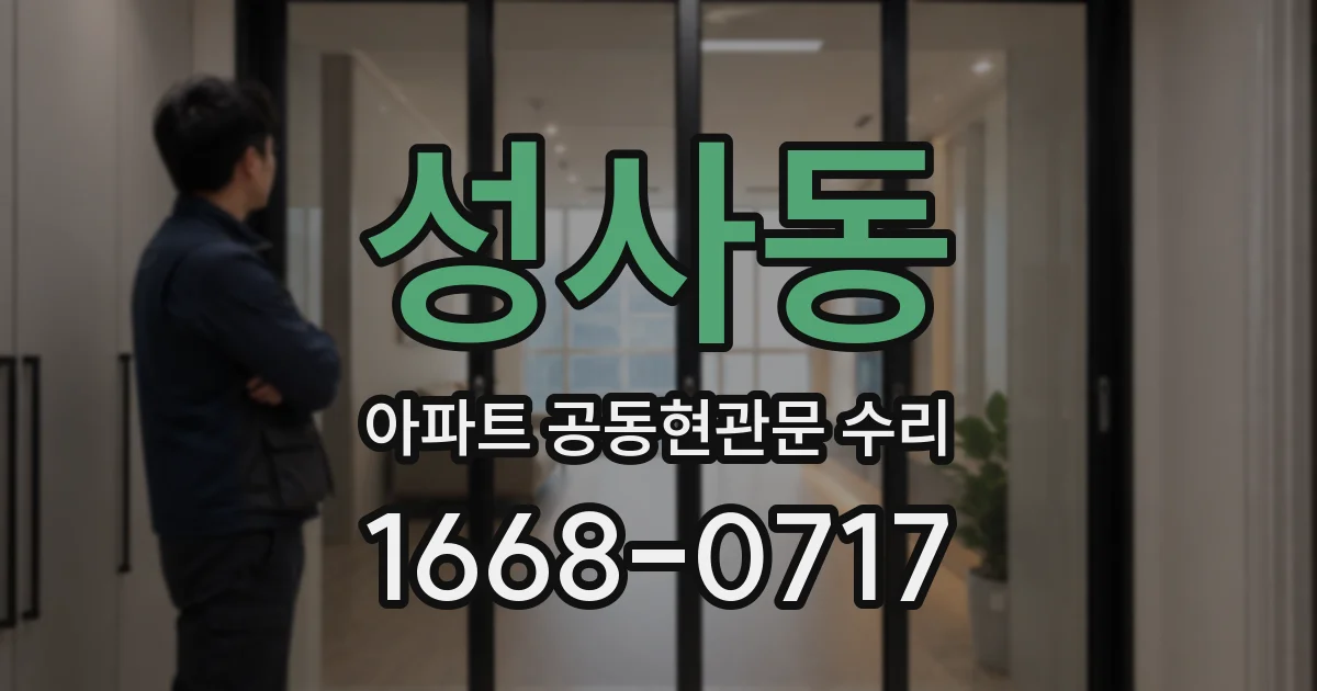 성사동 아파트 공동현관문 수리