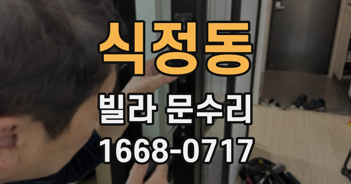 식정동 빌라 문수리