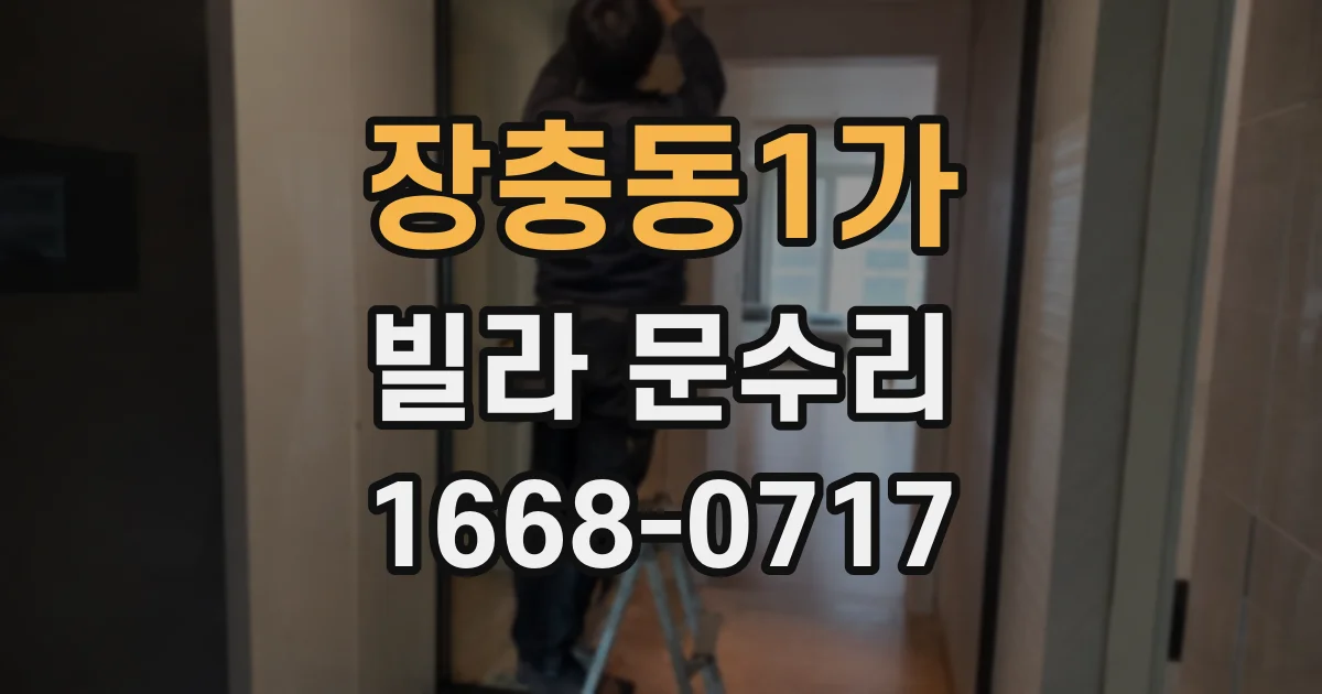 장충동1가 빌라 문수리