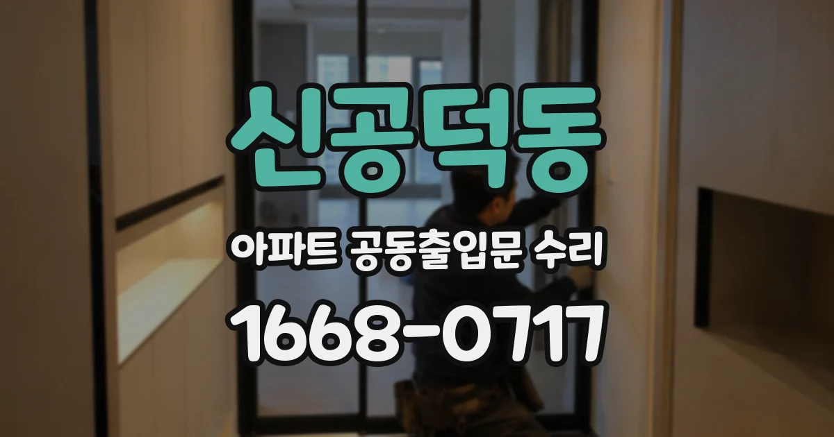 신공덕동 아파트 공동출입문 수리