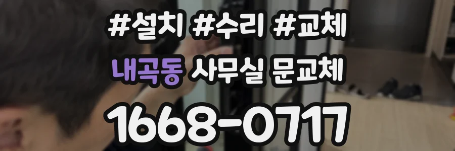 내곡동 사무실 문교체