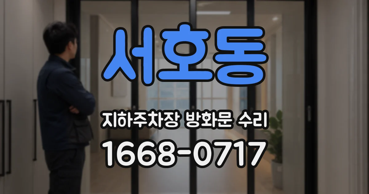 서호동 지하주차장 방화문 수리
