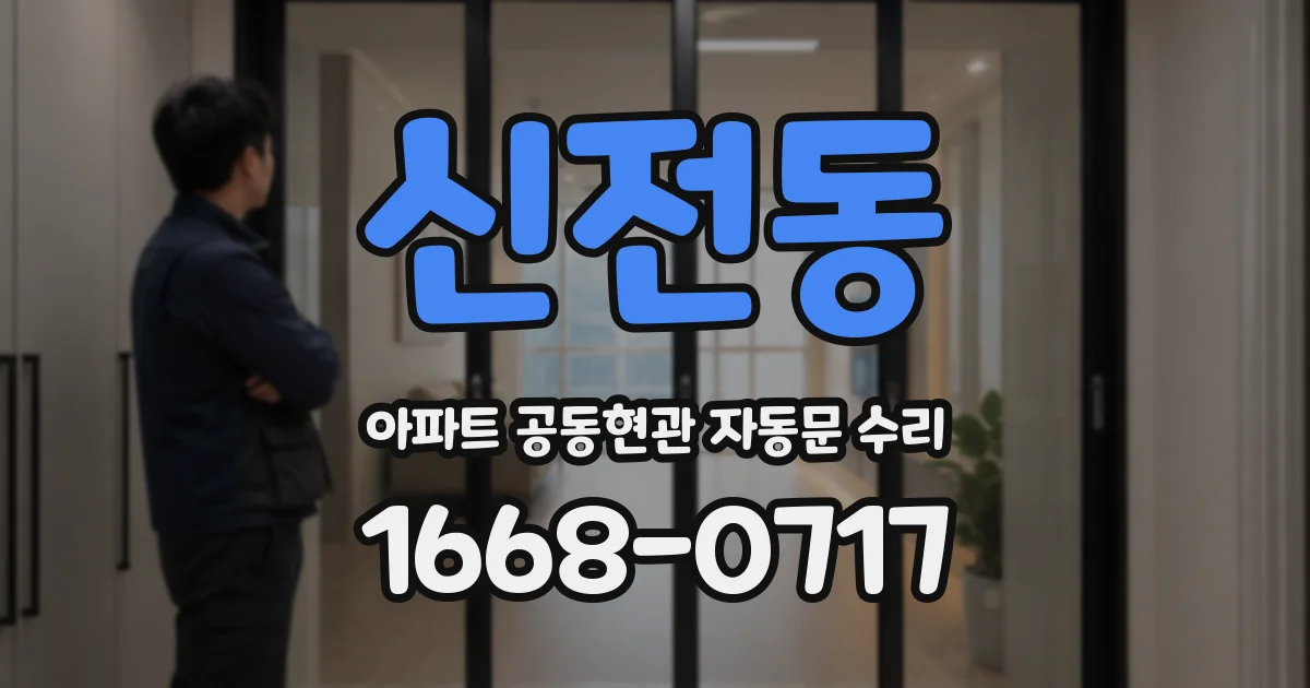 신전동 아파트 공동현관 자동문 수리