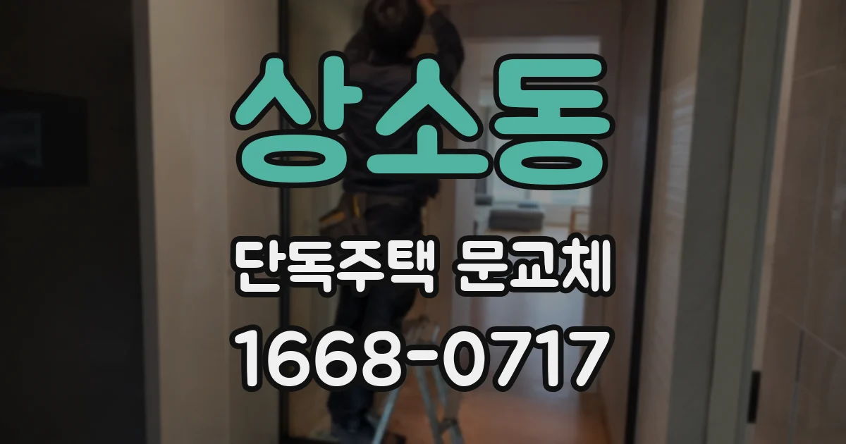상소동 단독주택 문교체
