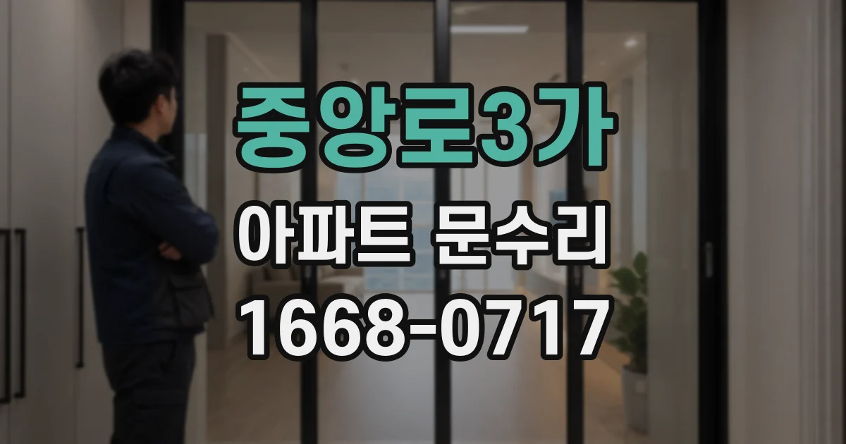 중앙로3가 아파트 문수리