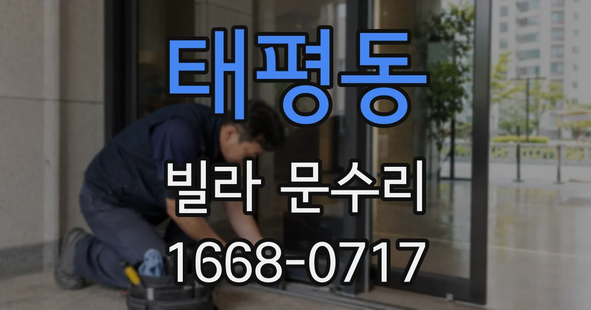 태평동 빌라 문수리
