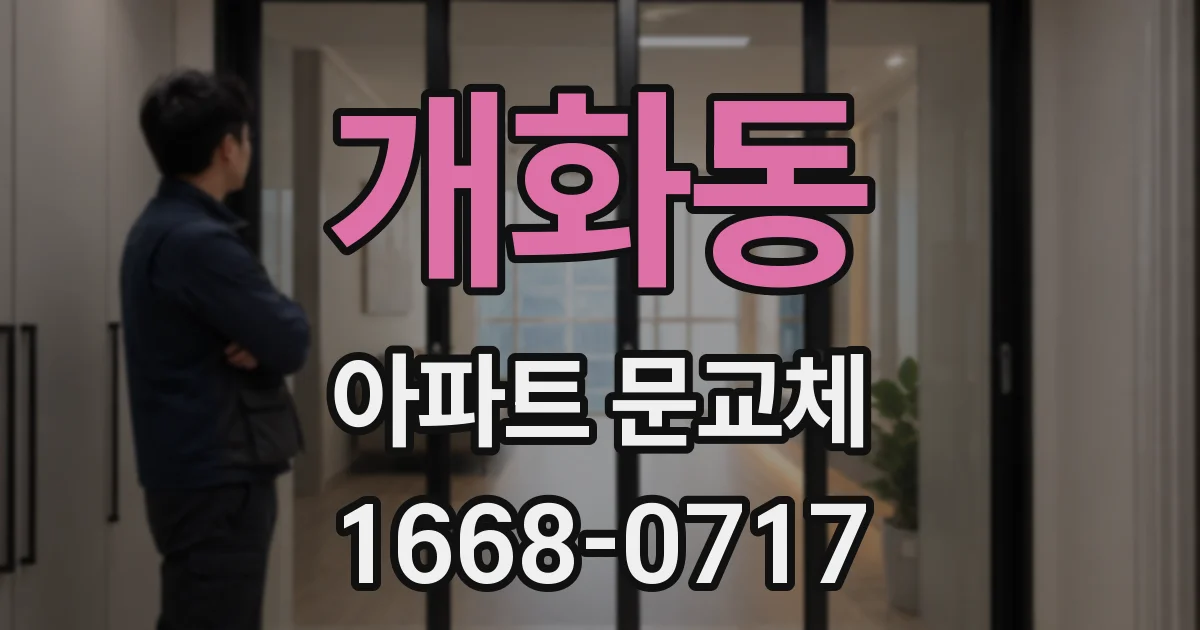 개화동 아파트 문교체