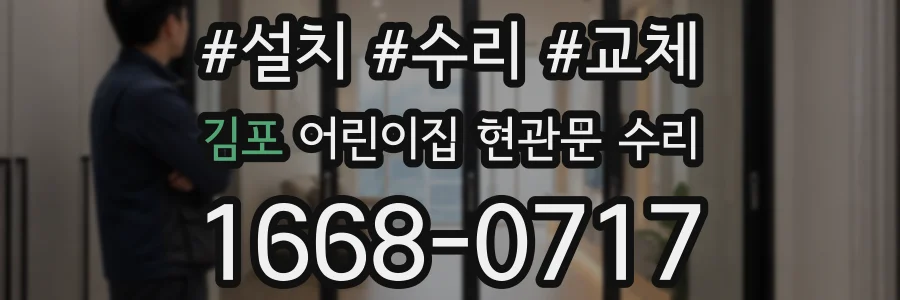 김포 어린이집 현관문 수리