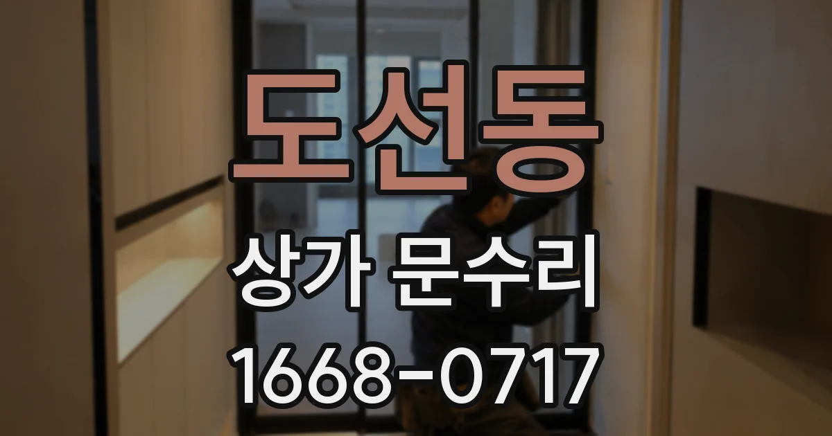 도선동 상가 문수리