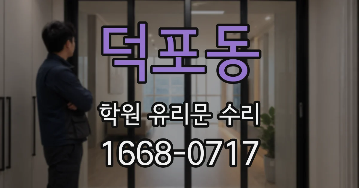덕포동 학원 유리문 수리