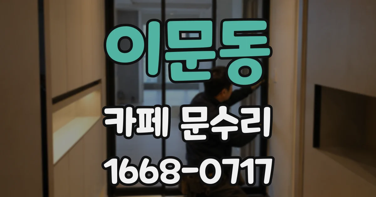 이문동 카페 문수리