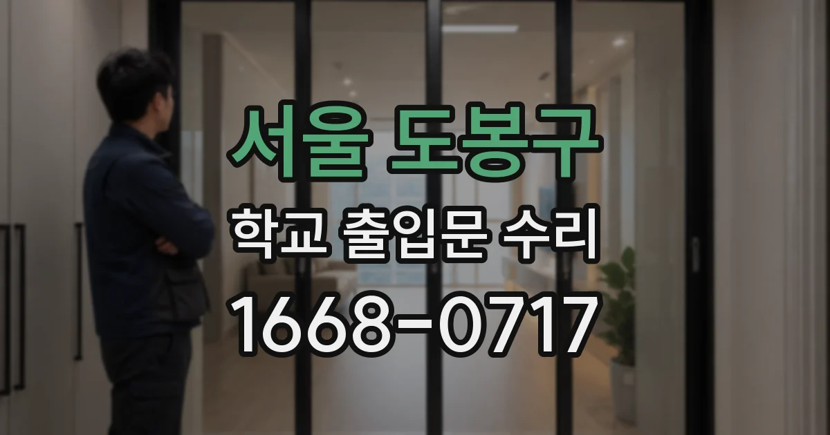 서울 도봉구 학교 출입문 수리