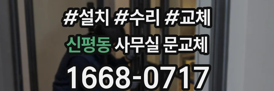 신평동 사무실 문교체