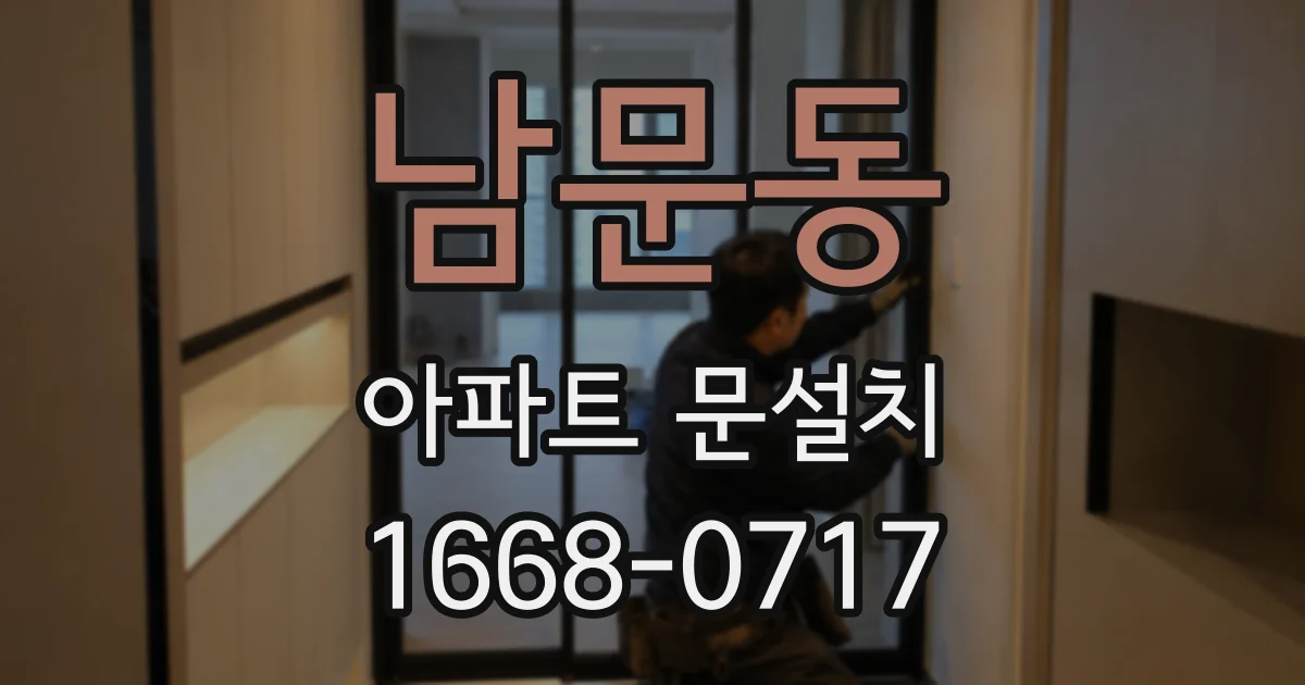 남문동 아파트 문설치