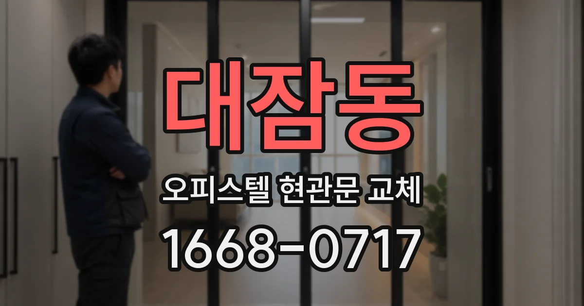 대잠동 오피스텔 현관문 교체