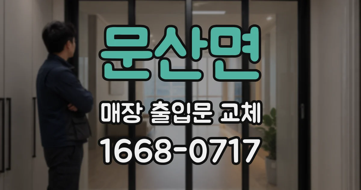 문산면 매장 출입문 교체
