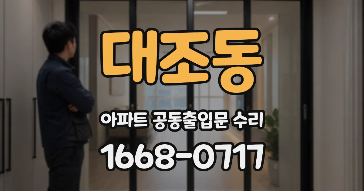 대조동 아파트 공동출입문 수리