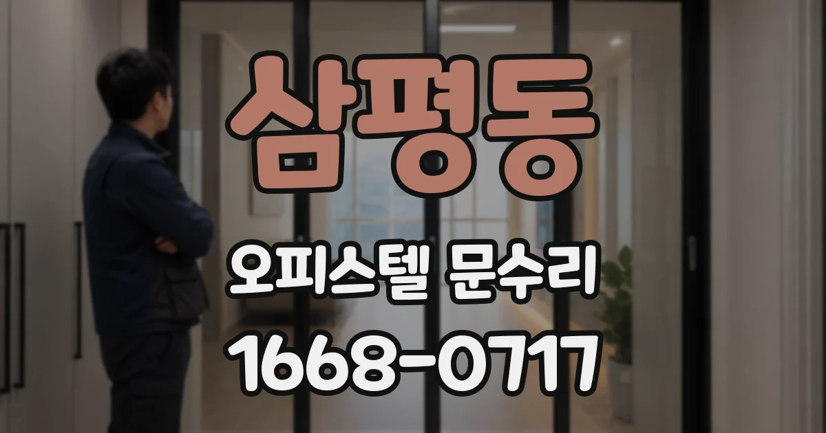 삼평동 오피스텔 문수리