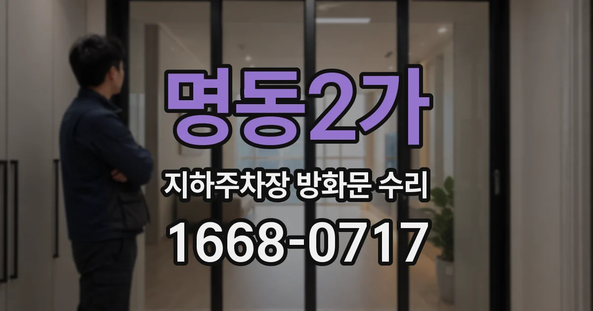명동2가 지하주차장 방화문 수리