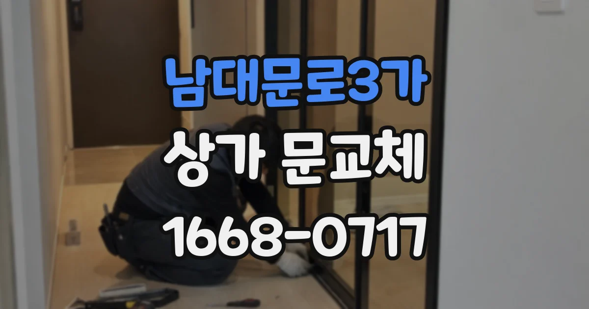 남대문로3가 상가 문교체