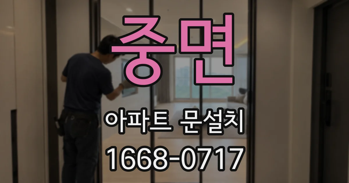 중면 아파트 문설치