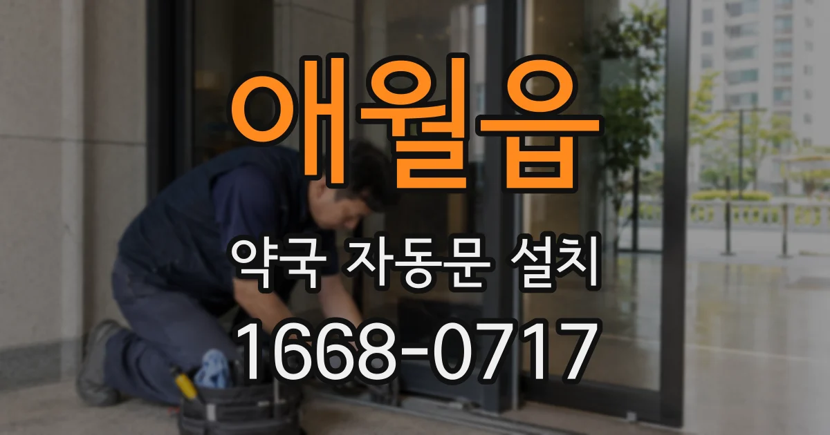 애월읍 약국 자동문 설치