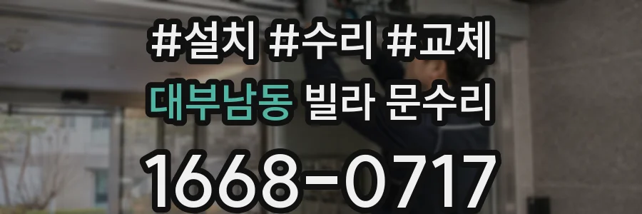 대부남동 빌라 문수리