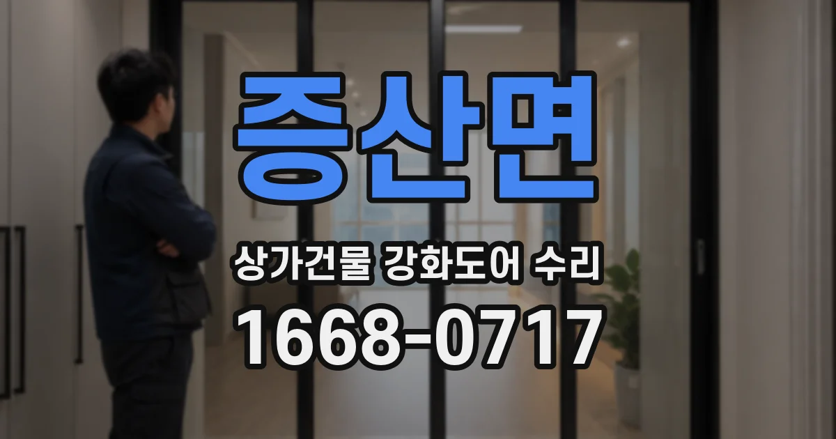 증산면 상가건물 강화도어 수리