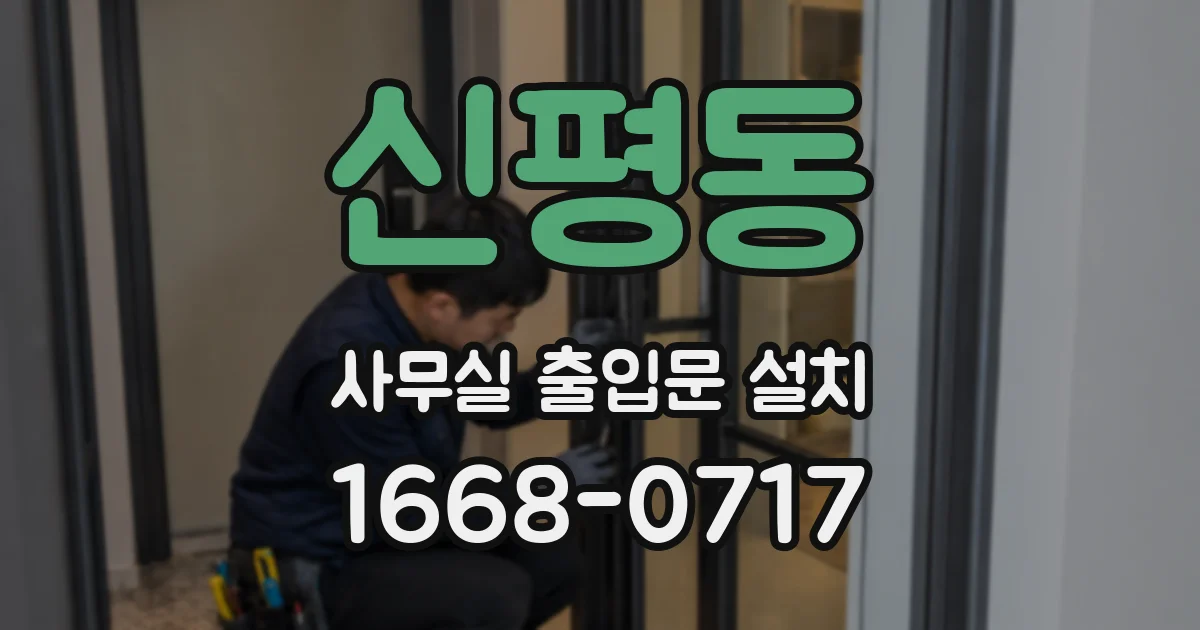 신평동 사무실 출입문 설치