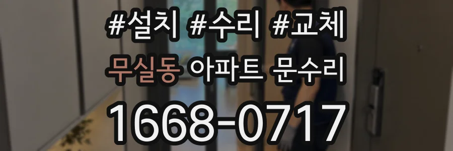 무실동 아파트 문수리