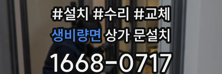 생비량면 상가 문설치