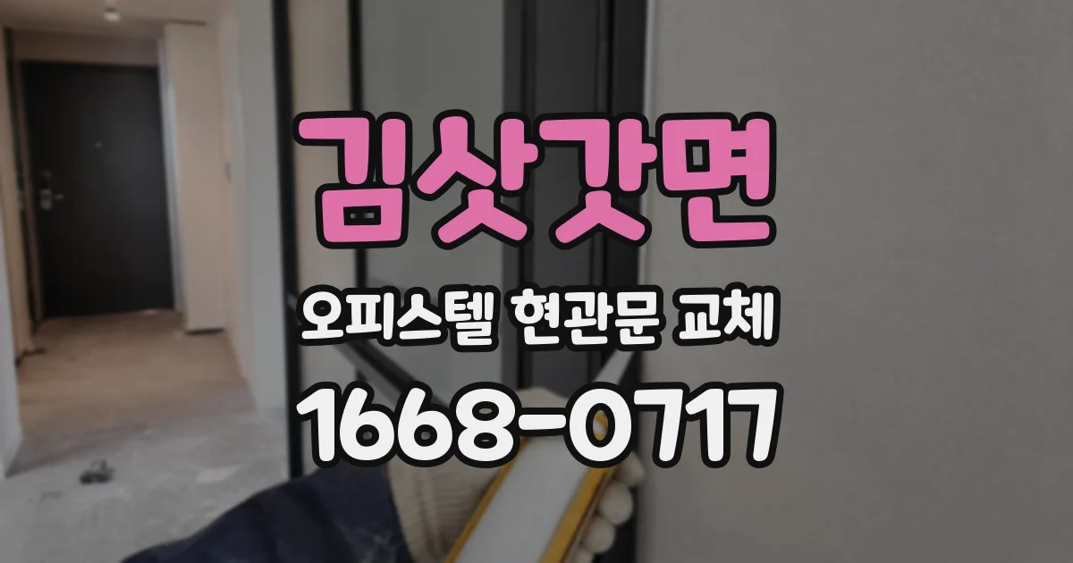 김삿갓면 오피스텔 현관문 교체