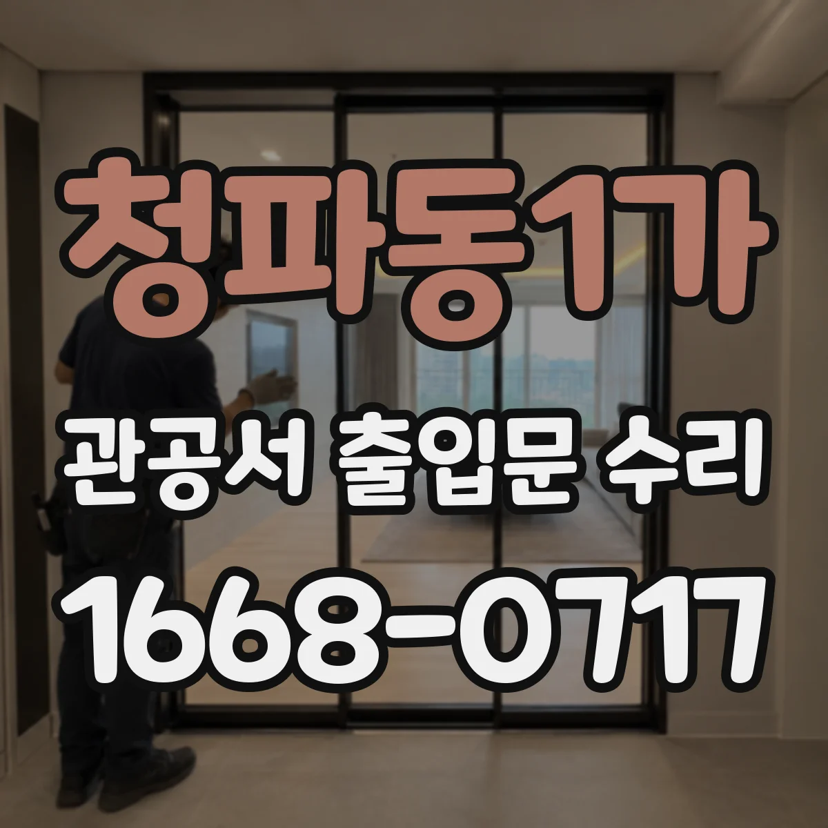 청파동1가 관공서 출입문 수리