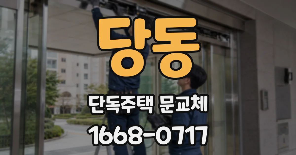 당동 단독주택 문교체