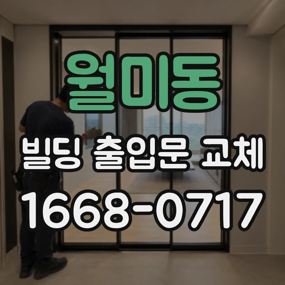 월미동 빌딩 출입문 교체