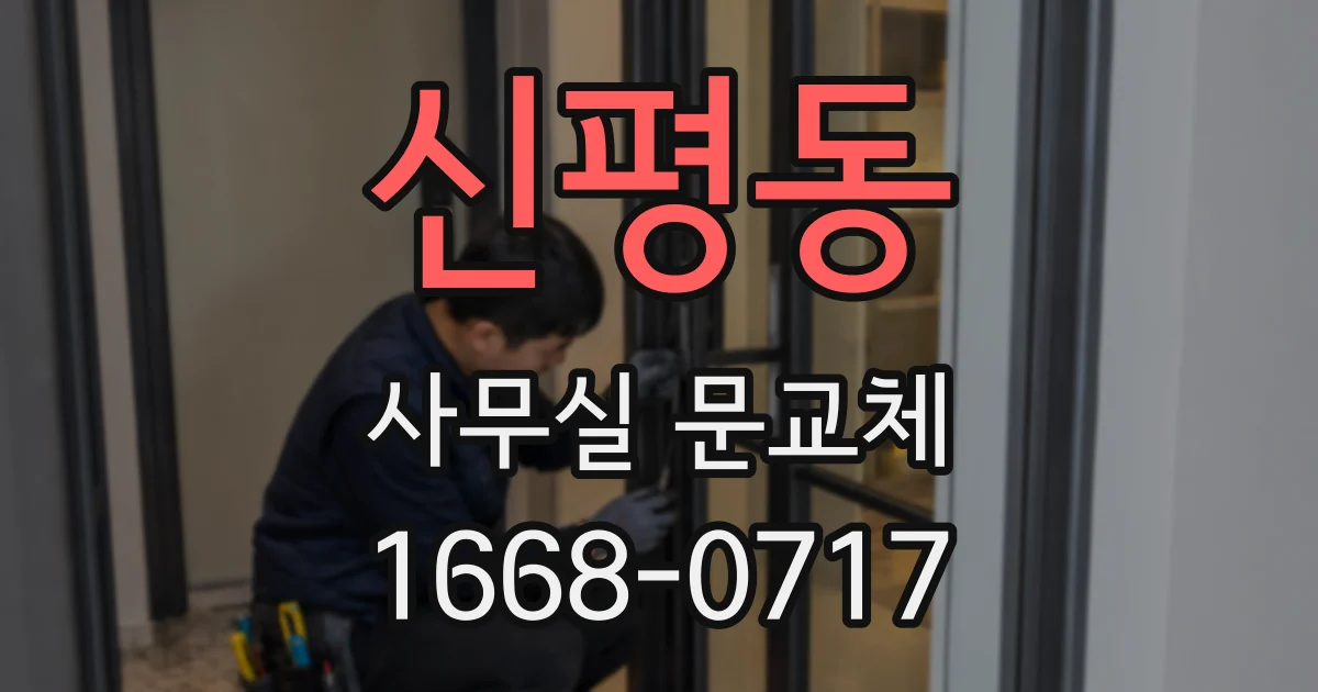 신평동 사무실 문교체