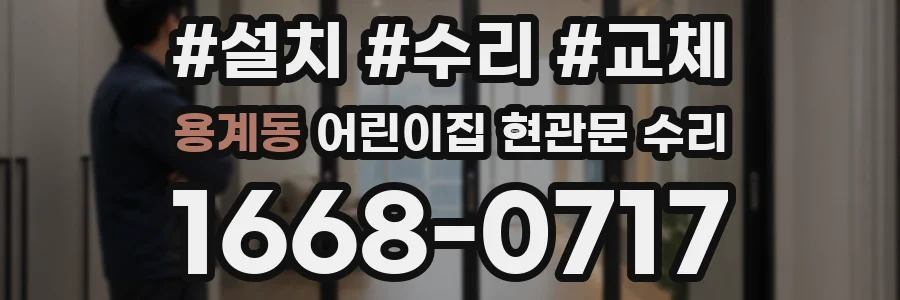 용계동 어린이집 현관문 수리