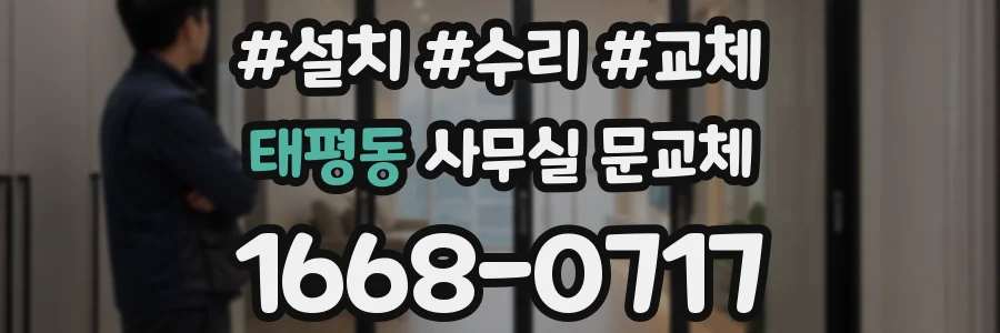 태평동 사무실 문교체